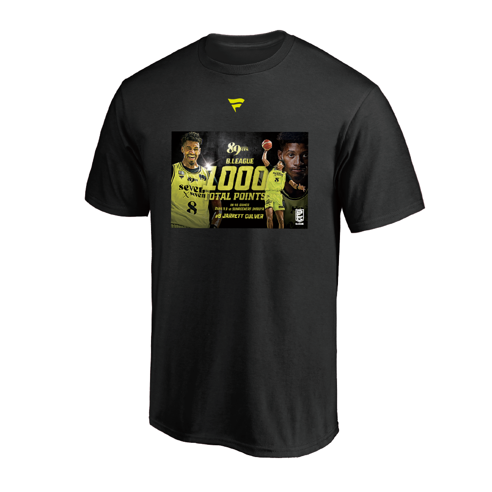 【受注販売】#8 ジャレット・カルバー選手 Bリーグ通算1,000得点記念Tシャツ 詳細画像 1カラー 2